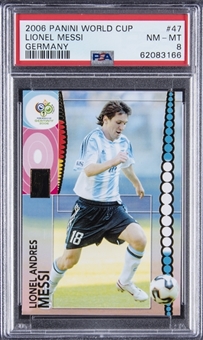 2006 Panini World Cup Germany #47 Lionel Messi - PSA NM-MT 8
